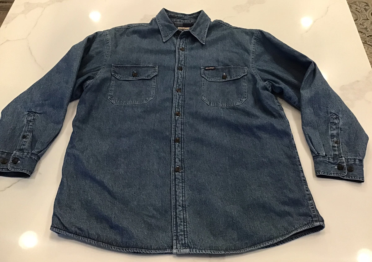 Wolverine denim shirt top