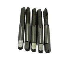 Lot of 5 Straight Flute Taps Morse 1/4"-28 NF , 1/4"-20 NC HSS
