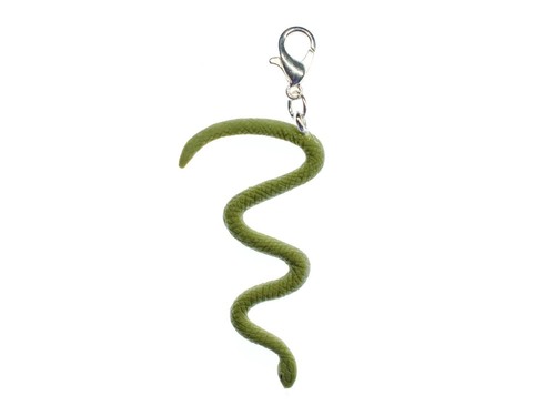Snake Charm Miniblings Charm Charm Bracelet Snake Green Rubber 45mm