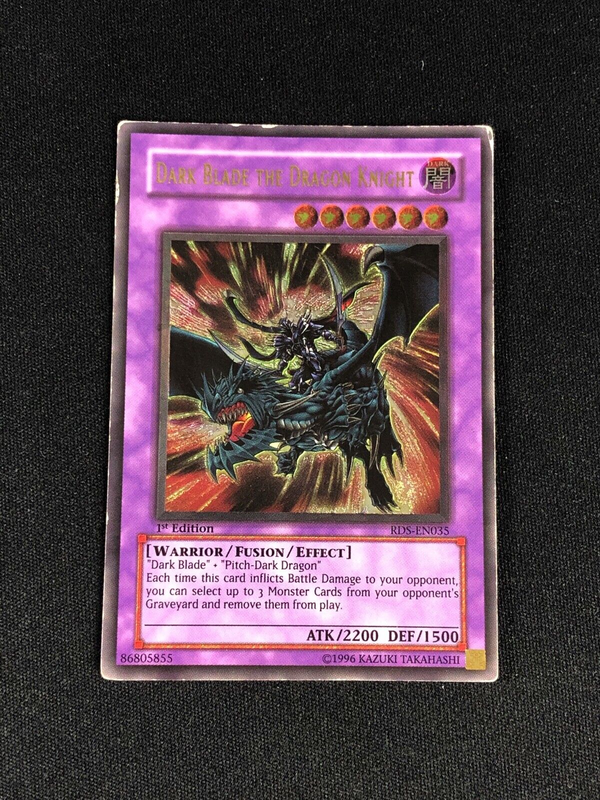 yugioh Dark Blade the Dragon Knight RDS-EN035 Ultimate Rare 1st Edition  nearmint