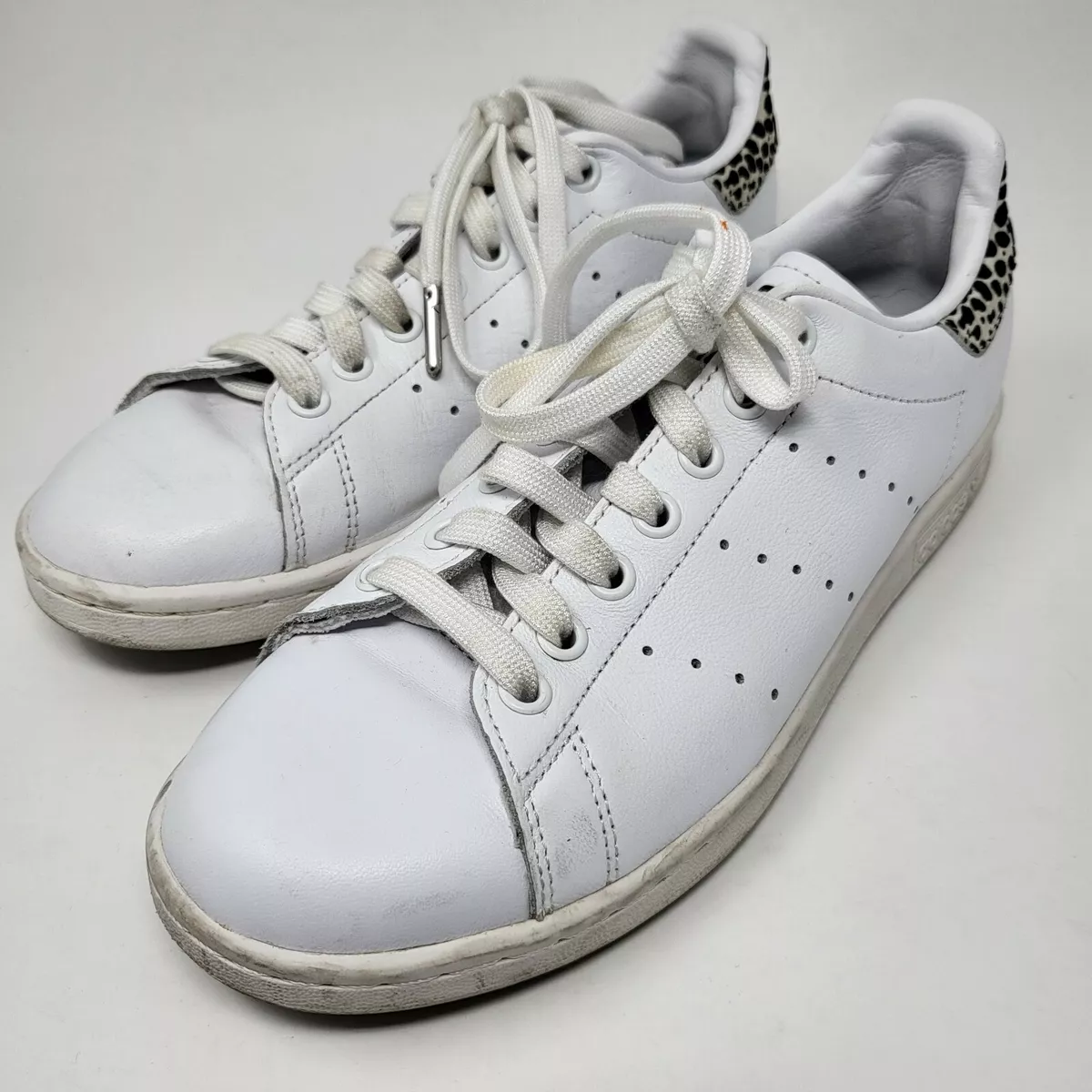 Adidas Stan Women Size UK 6 1/2 / US 8 White Leather Lace Up Sneakers | eBay