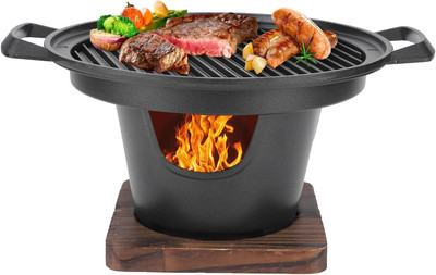 Portable Smokeless Korean BBQ Grill, Mini Charcoal Stove for Camping & Picnics