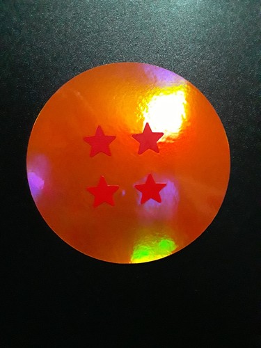 4 Four Star Dragon Ball Holo Foil Z Sticker Vinyl Decal Car Windows Waterproof! - Picture 11 of 12