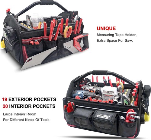 Ergonomic Heavy-Duty Tool Bag with Rotating Handle & Reflective Safety Strips - Picture 7 of 10