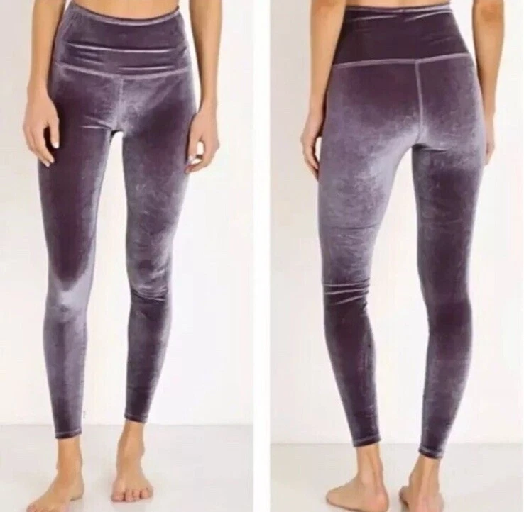 beyond-yoga velvet motion high waisted midi leggings