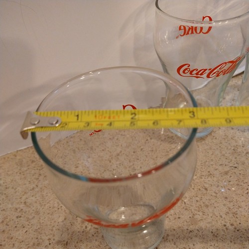 Lote de 4 vasos de vajilla fuente de soda estilo vintage Coca-Cola 10 oz NUEVOS - Imagen 5 de 6