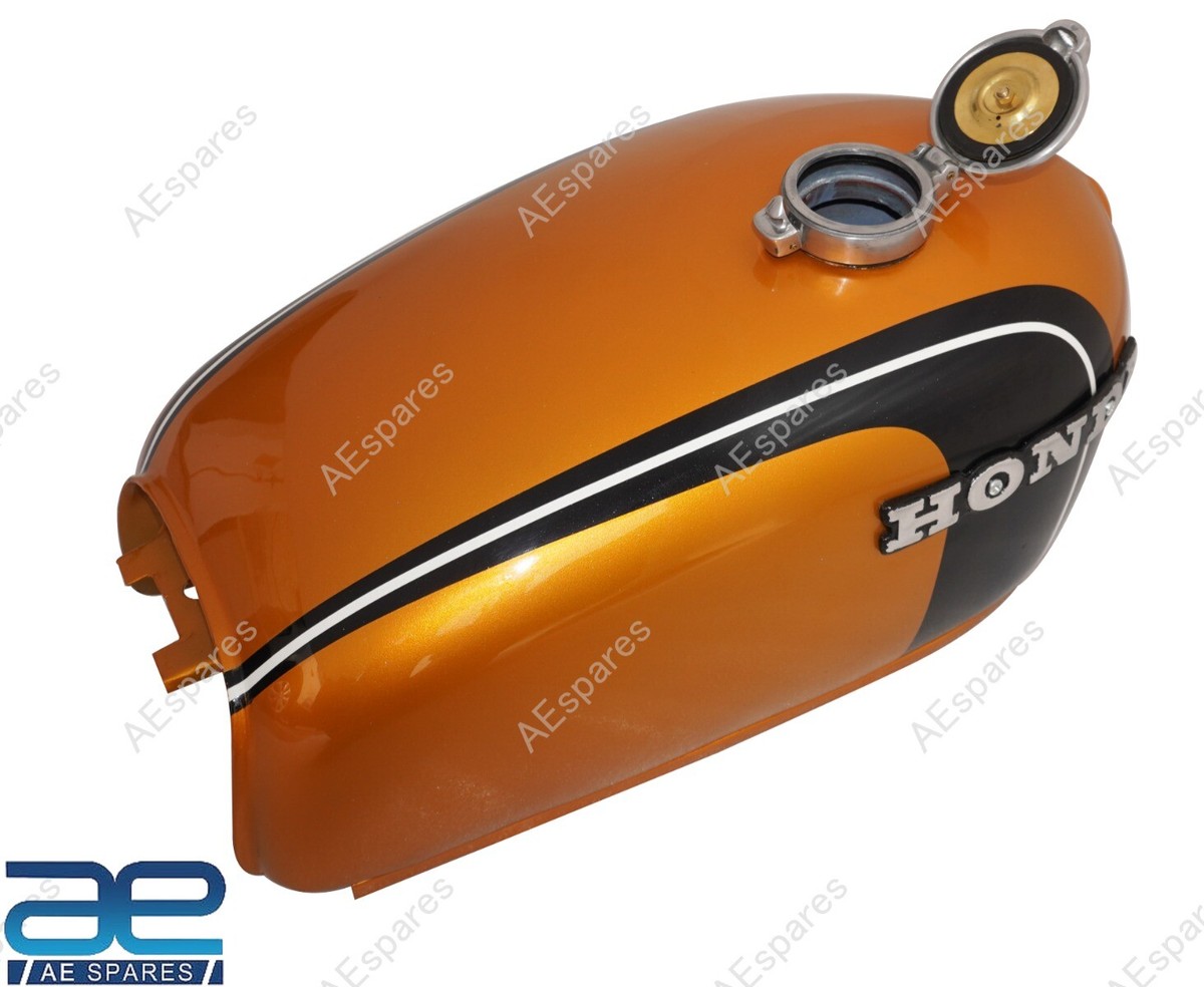 Petrol Fuel Tank Golden Black For Honda CB350 K3 K4 Super Sport CB