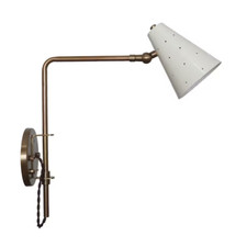 Stilnovo Single Light Articulated Sconce Mid-Century Modern Brass Wall Lamp