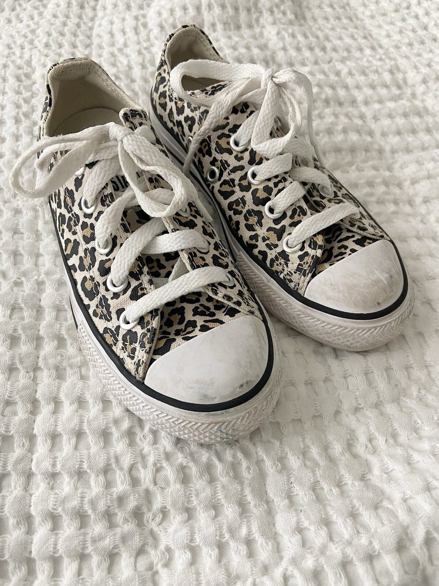 Converse All Star Chuck Taylor Girl's Leopard Print Sneakers Shoes