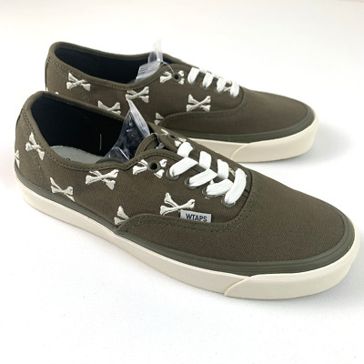 Vans Vault x WTAPS Mens 9 Bones OG Authentic LX Canvas Olive Green White