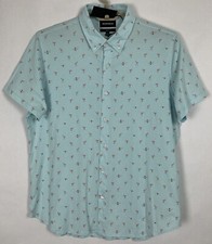 Bonobos NWT Mens Button-Down Casual Dress Shirt XL Flamingos SS Cotton Slim New
