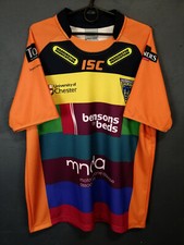 MEN ISC RUGBY LEAGUE WARRINGTON WOLVES 2012 SPECIAL SHIRT JERSEY MAILLOT SIZE XL
