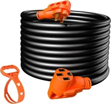 36FT 50A RV Extension Cord Power Supply Cable Motorhome Camper with Handed