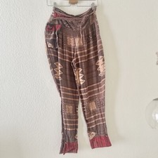 Thai Hippie Boho Cotton Pants With Pockets One Size