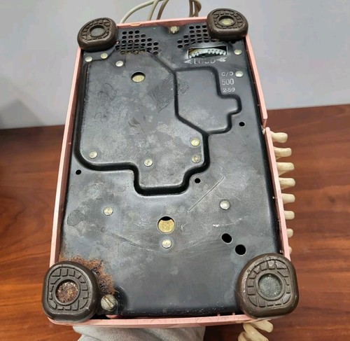 BELL SYSTEM 1959 PINK Western Electric ROTARY PHONE CD500 Untested - Picture 8 of 12