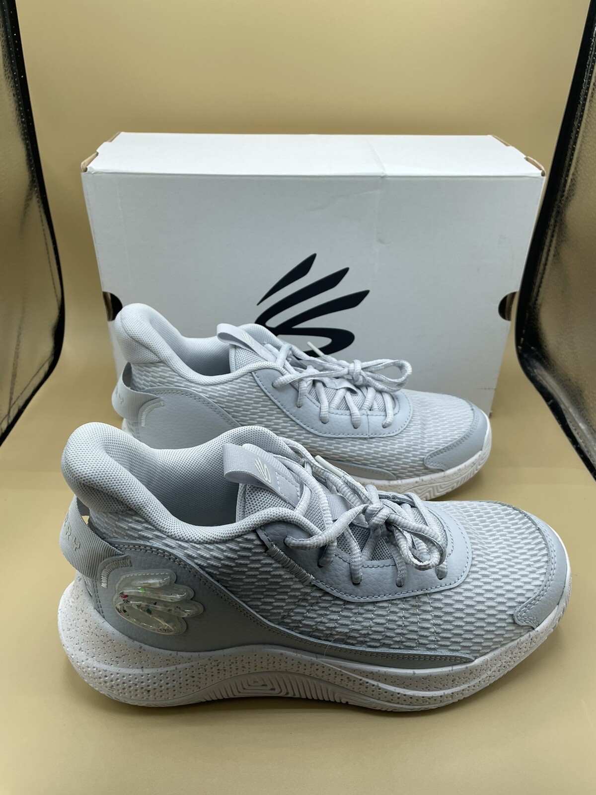 Under Armour Curry 3Z7 Size 8 Halo Grey Basketball Shoes