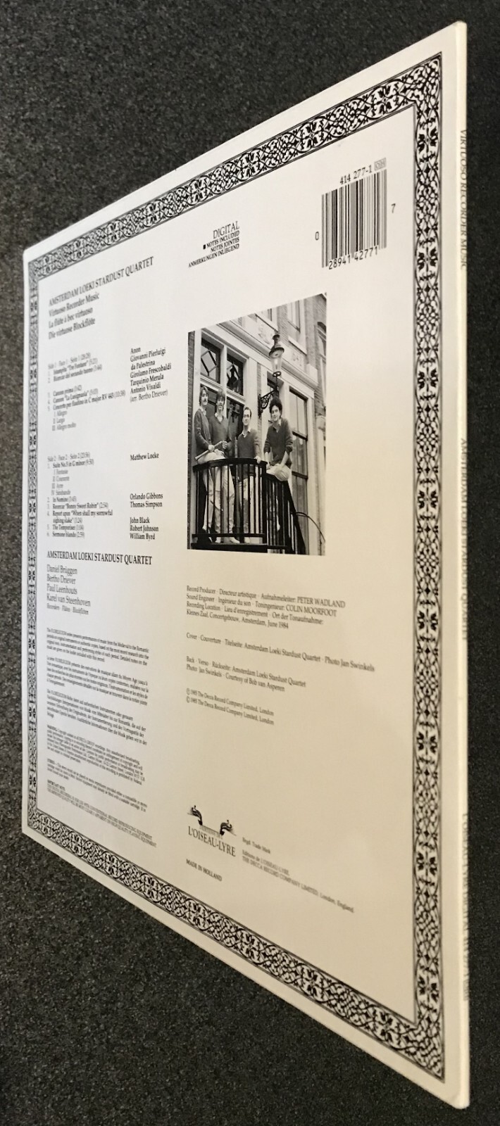 BYRD/GIBBONS/LOCKE-VIRTUOSO RECORDER MUSIC-1985 DIGITAL VINYL LP+INSERT (M-/M)