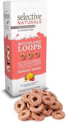Selective Naturals Woodland Loops Dandelion & Rosehip Guinea Pig 2.8-Oz - 4 Pack