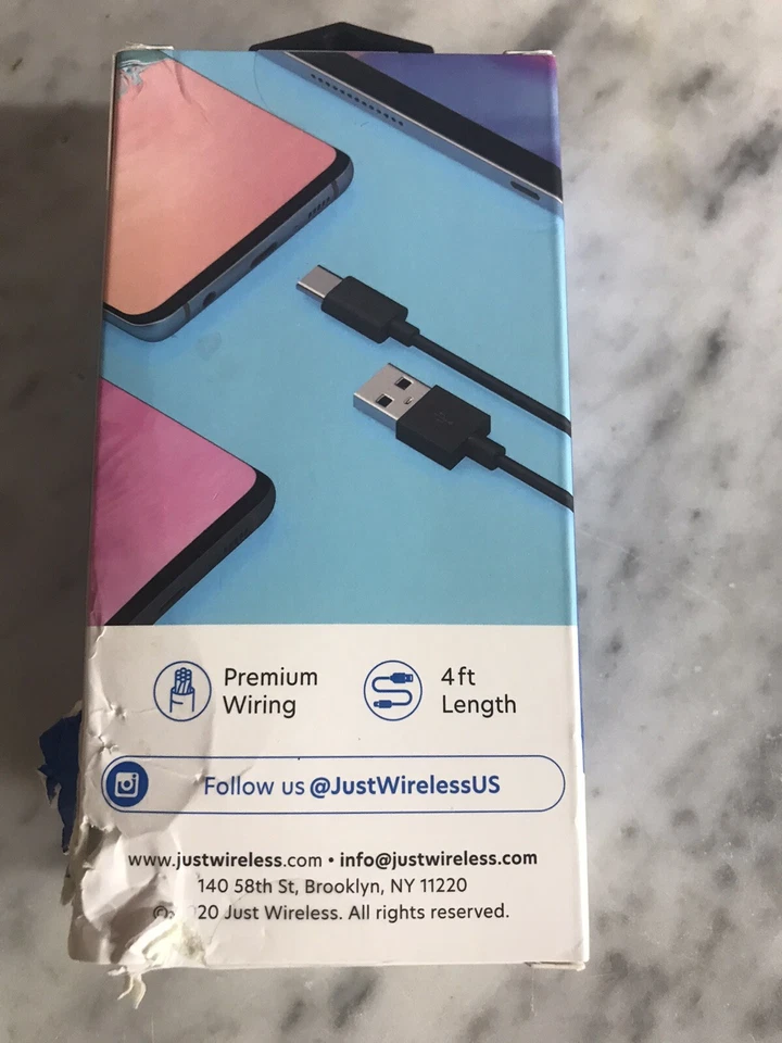 Universal USB-C Charging Cable 4ft Lifetime Warranty Just Wireless For Android - Image 2 of 2