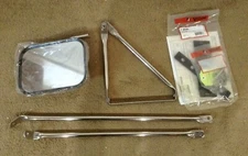 VELVAC STEEL DOOR LOW MOUNT DS SIDE MIRROR 715133 MANUAL ADJUST FORD E VAN '92+