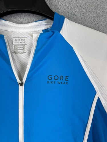 Gore Wear Cycling Jersey Medium Blue SLIM Long Sleeve Full Zip Polyester Sloxyl - Picture 6 of 15