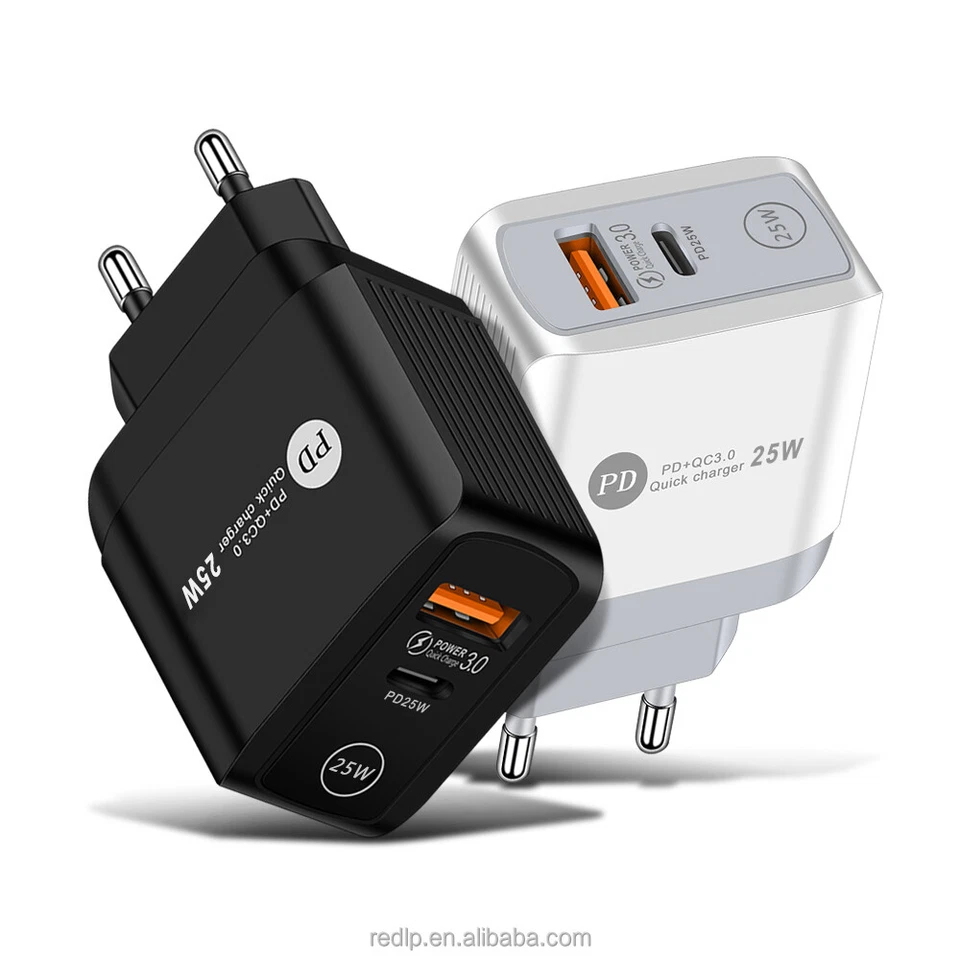 Caricabatterie Rapido 25W Caricatore Samsung USB per iPhone Huawei Xiaomi Pixel - Immagine 3 di 3