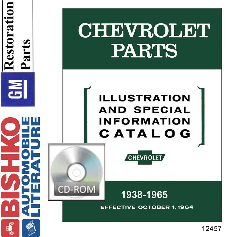 1938 1939 1949 1959 1960 1965 Chevrolet Parts Numbers Book List CD