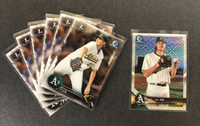 7x 2016 Bowman Chrome AJ A.J. Puk + Base + Topps Silver Pack Refractor - A's Lot