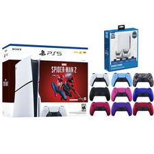 Sony PS5 Slim Disc Spider-Man 2 with Extra Controller and USB Hub Charging Stand