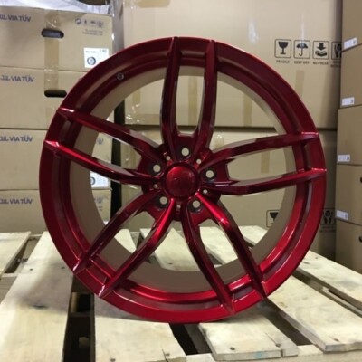 19'' RED STAGGERED 8.5/9.5 VOSS STYLE WHEELS RIMS FITS BMW 5X120 5X4.75