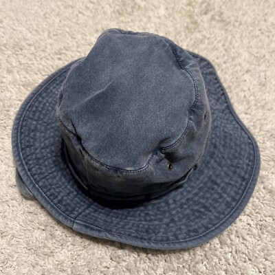 Siesta Key Blue Bucket Hat Sun Twill Dyed Washed Cotton