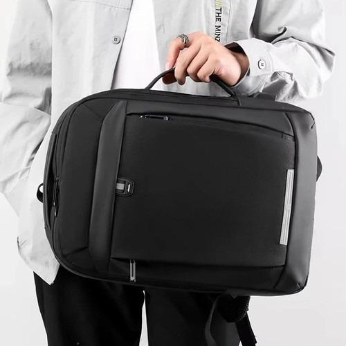 Oxford Business Laptop Backpack Leather School Book Bag Men - Afbeelding 3 van 12