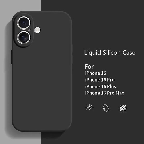 Funda Silicona Simple para iPhone 16 Pro Max 15 14 13 12 11 Cubierta de Teléfono Antigolpes - Imagen 23 de 35