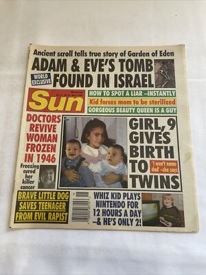 1993 May 4 Sun News, Girl, 9, Gives Birth to Twins (MH4)