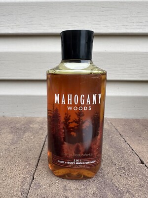 Bath Body Works Men Mahogany Woods In Hair Wash Shower