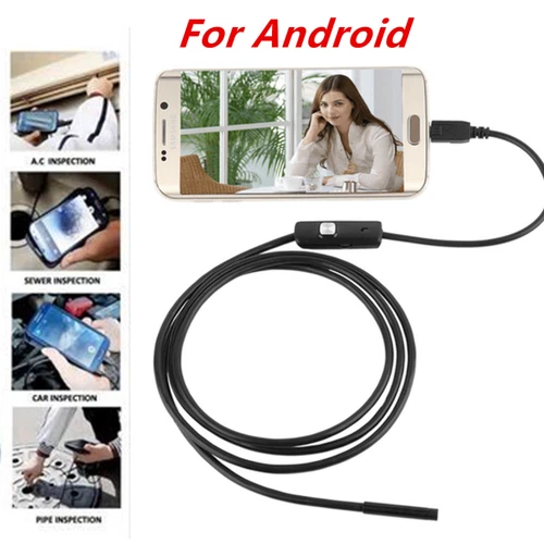 Soft Wire Endoscope Inspection Camera for Android OTG Phone Car Moto Repair Tube