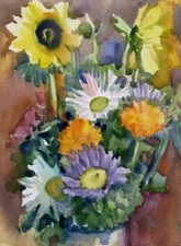 “ Autumn Flowers ”  Original Work Of Ukrainian Artist Watercolour