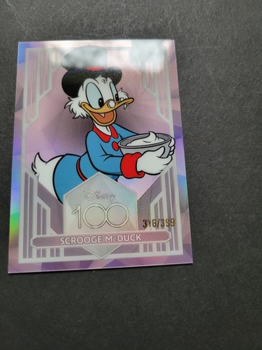 2023 Topps Chrome Disney 100 Scrooge McDuck #87 Pink Refractor /399 - Picture 3 of 4
