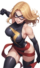 Ms Marvel Comic Waifu Weatherproof Anime Sticker 6" Car Decal