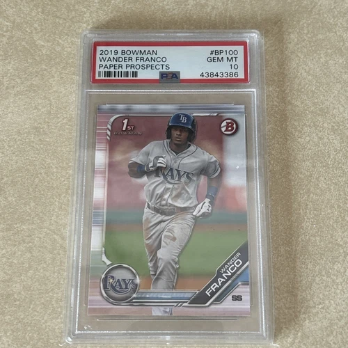 2019 Bowman Wander Franco Paper Prospects #BP100 PSA 10 Gem Mint Rays
