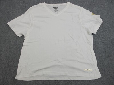 True Religion Shirt Mens Adult Extra Large White Preppy Casual Logo V Neck