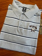 Tazmanian Devil Looney Tunes Polo Shirt Mens Large Gray Warner Bros Studio Store