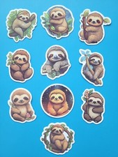 STICKERS x 10 SLOTH Vinyl Sticker Craft Sloths In Trees Cute Sticker SL12B