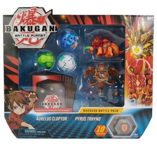 2 Bakugan Battle Brawlers Packs Aurelus Cloptor Pyrus Trhyno Haos Darkus Goreene - Picture 3 of 12