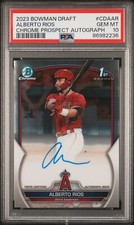 PSA 10 ALBERTO RIOS AUTO 1st 2023 Bowman Chrome Draft Autograph RC GEM MINT