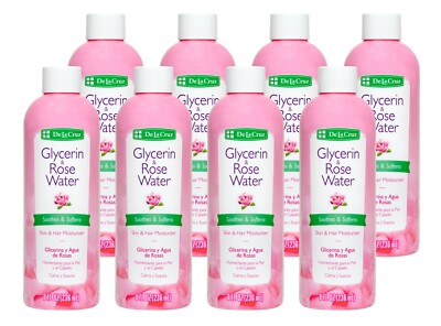 De La Cruz Glycerin & Rose Water Skin Moisturizer 8 oz. (8 BOTTLES) B.B. 09/2027