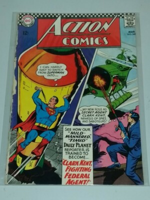 ACTION COMICS #348 FR (1.0) DC COMICS SUPERMAN MARCH 1967 TRIMMED *