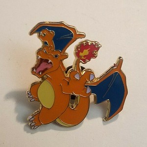 Pokemon Xy Mega Charizard Y Collector S Pin Enamel Metal Dragon Wings Orange Ebay