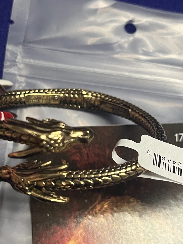 Brazalete Alex And Ani Casa del Dragón Nuevo Oro Antiguo Foto 2 de 4