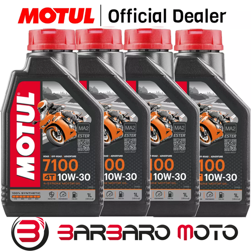 Motul 7100 10W-50 4T Motorrad Öl JASO MA2 API SP Motorradöl 4 Liter